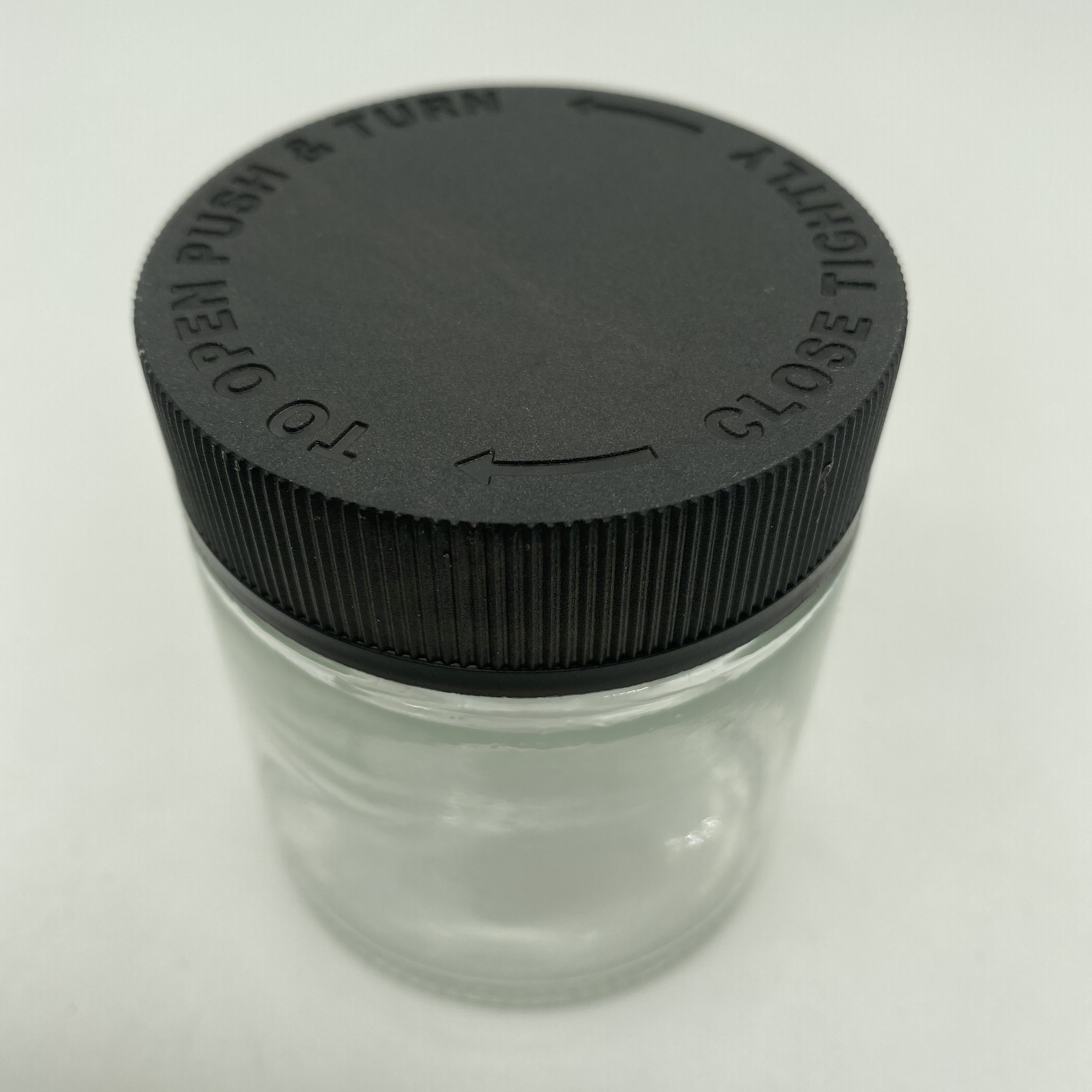 Child resistance 120ml 4OZ glass jar Cover with printing