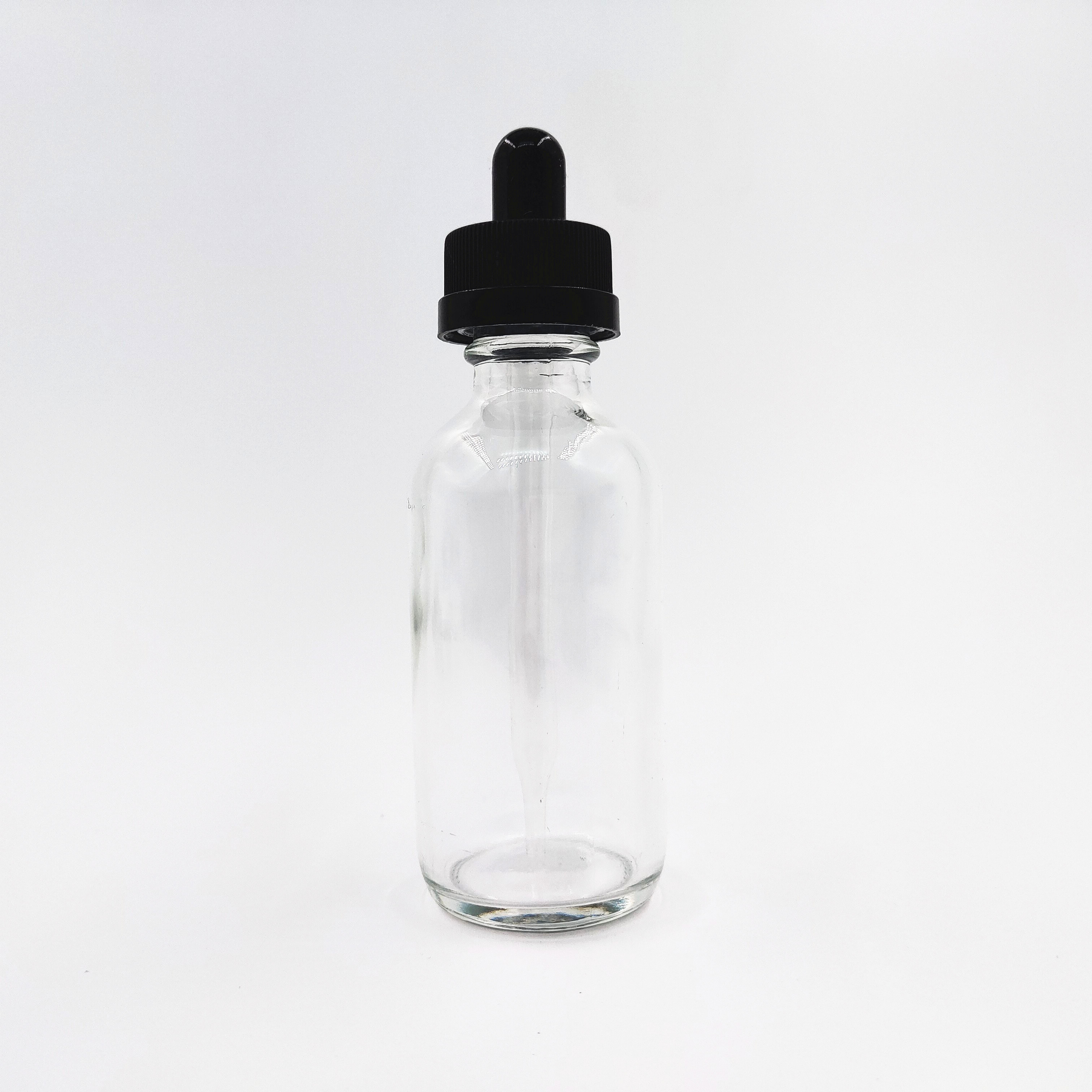 Childproof Dropper Sealing Type clear green Boston Round Glass Bottles 30 ML/ 60ML / 2 OZ / 1 OZ Aromatherapy Bottles