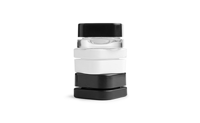 Childproof Lid White Ceramic Screw Top Glass Jar