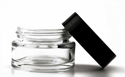 Childproof Lid White Ceramic Screw Top Glass Jar