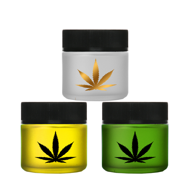 Childproof glass jars 60ml 2oz CBD bottle glass jar with child proof lid child resistant glass jar