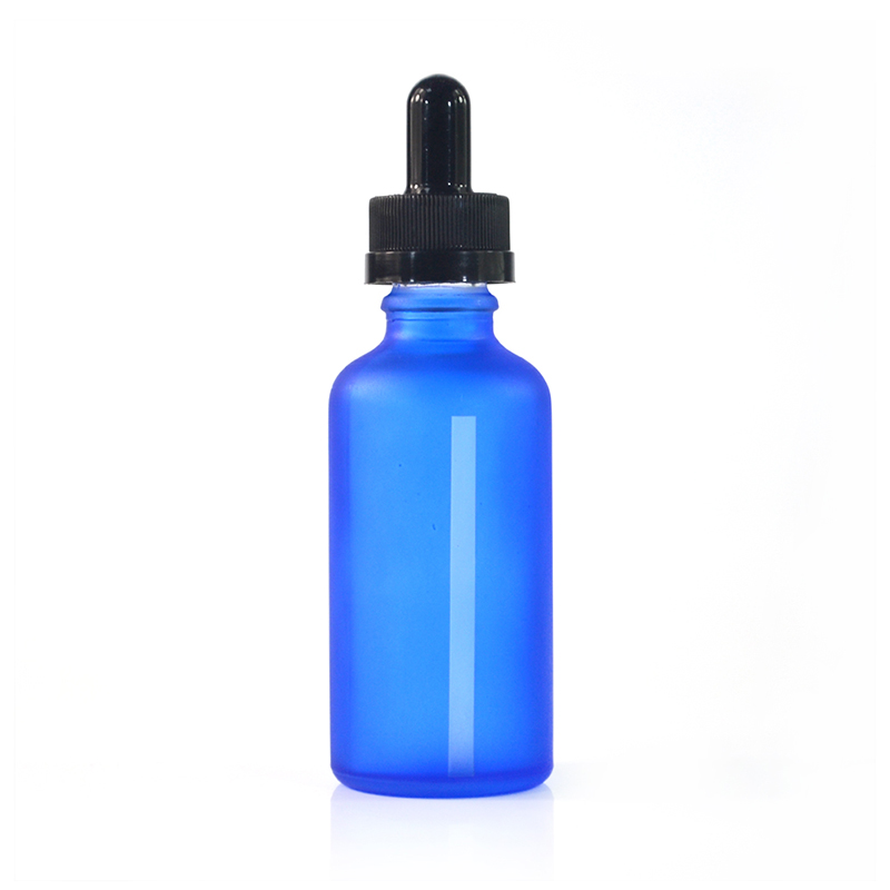 Childproof packaging 15ml 30ml 50ml matte white black red blue glass dropper bottle with window