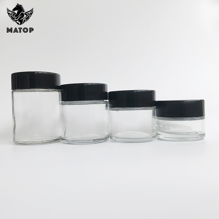 Children Resistant 2oz 4oz glass cosmetic jars