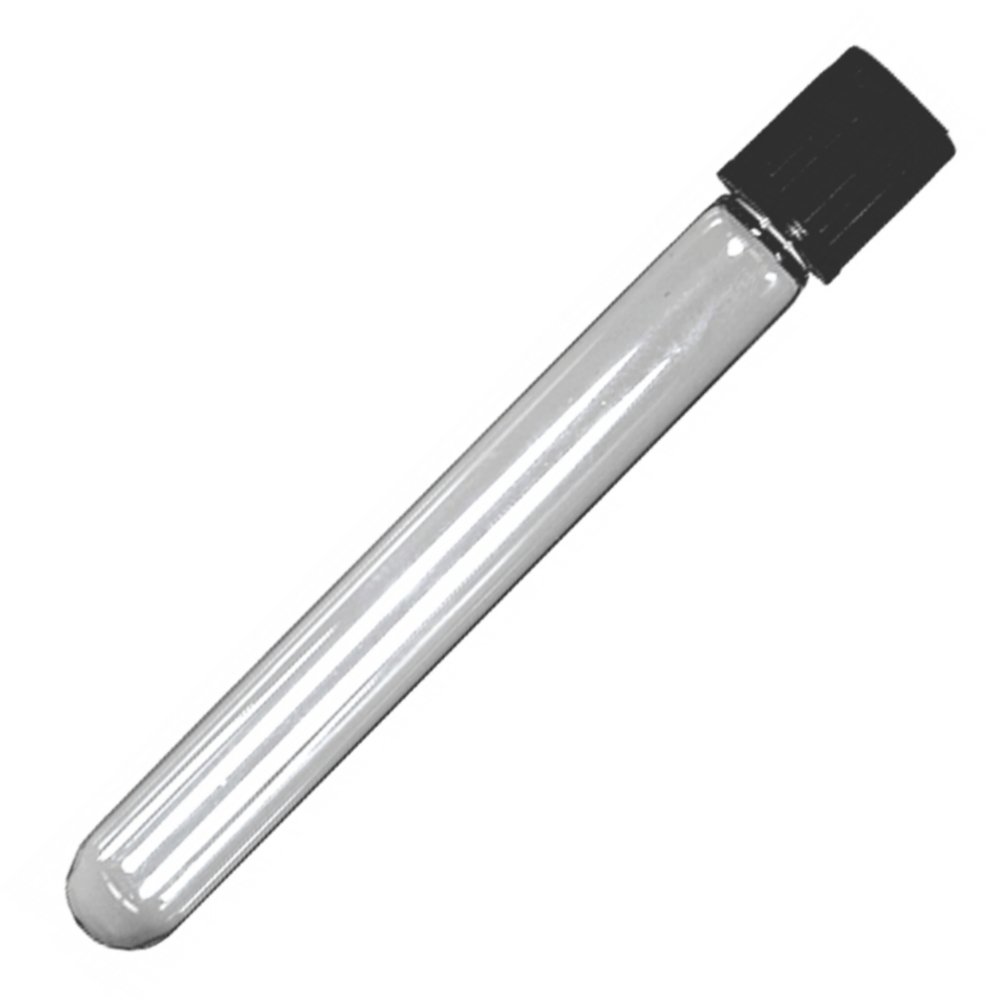 Children Resistant Quartz Test Tube Glass Pre Roll Tube With Black/White Lids