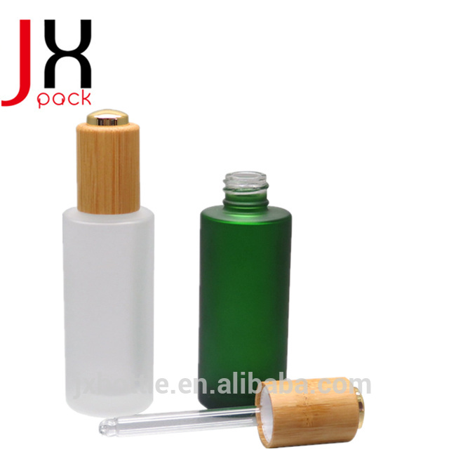 China 10ml 15ml 30ml bamboo cap essential oil dropper bottles wholesale