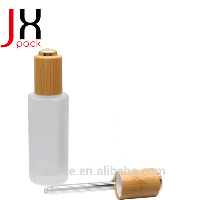 China 10ml 15ml 30ml bamboo cap essential oil dropper bottles wholesale