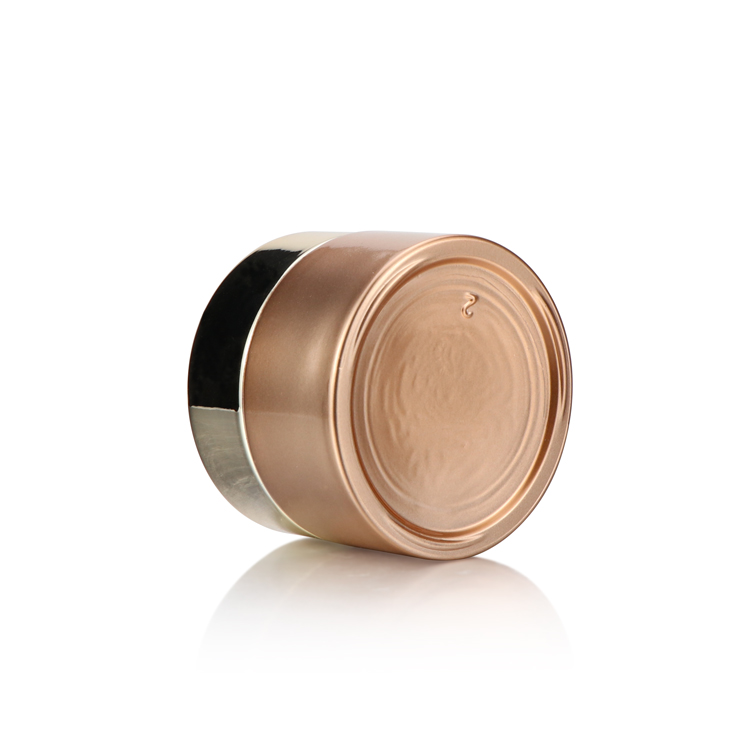 China 50ml 20g 30 gram skin care frosted matte brown glass cosmetic jars with rose gold lid for cosmetics