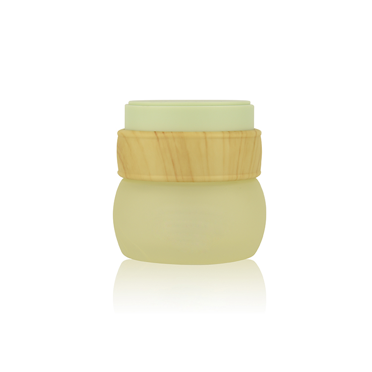 China BDPAK Manufacturer Wholesale Glass Cosmetic Cream Jar Glass Airless Bottle Glass Bamboo Lotion Pump Bottle