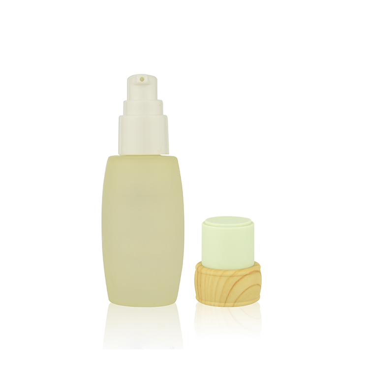 China BDPAK Manufacturer Wholesale Glass Cosmetic Cream Jar Glass Airless Bottle Glass Bamboo Lotion Pump Bottle