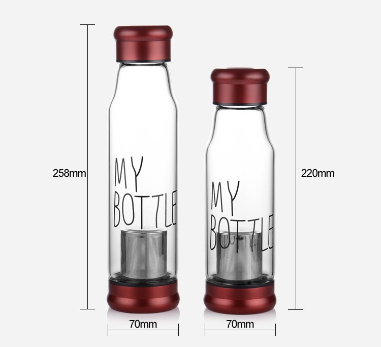 China Best Quality Custom Glass Water My Bottle