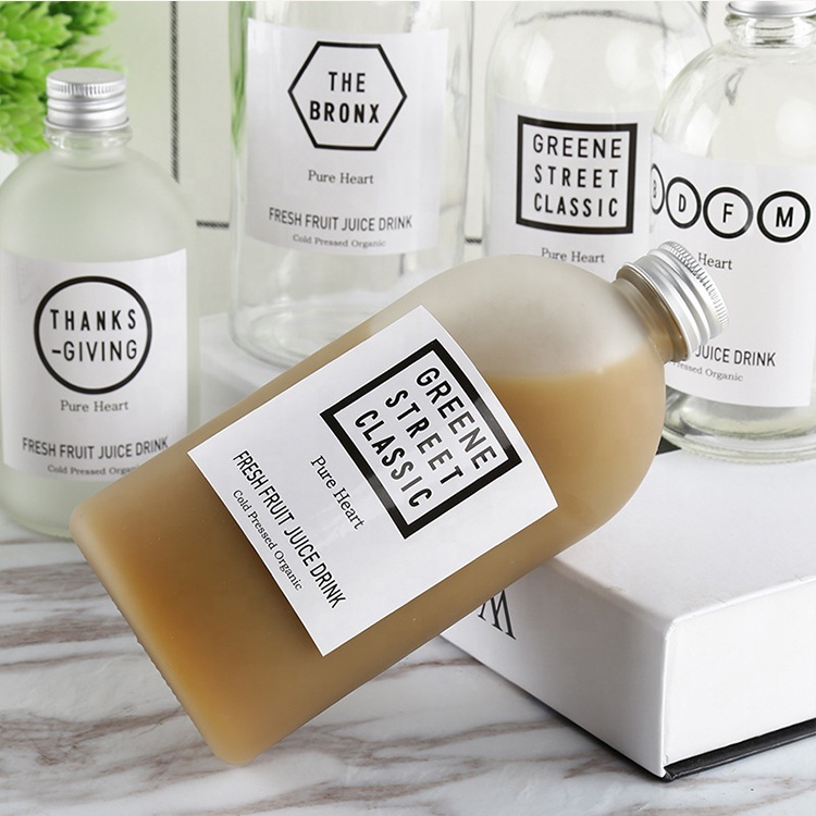 China Bottles Glass Food Grade 350ml Glass Bottle For Beverage With Printing