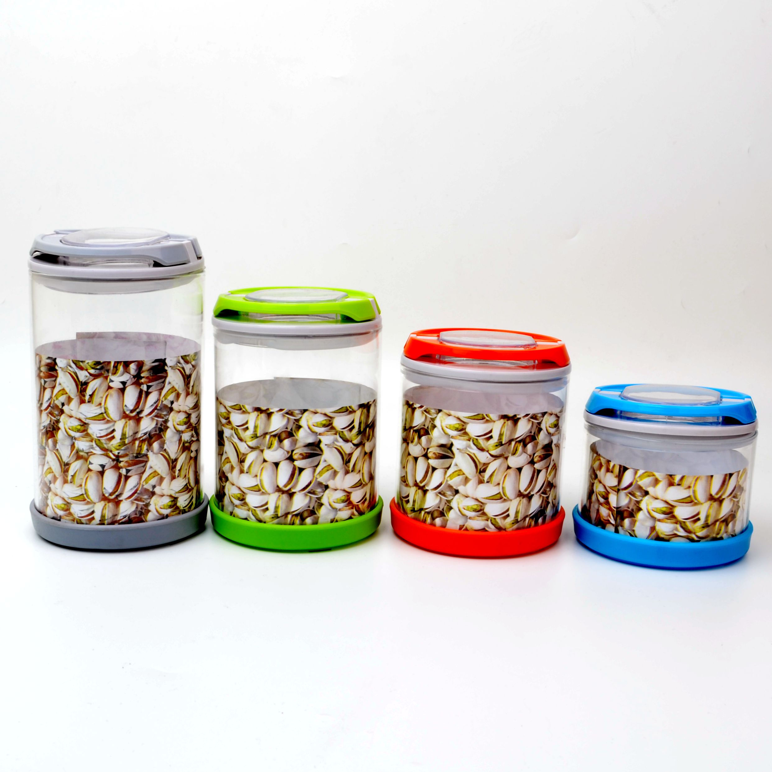 China Colored Silicone Seal Airtight Cover Heat-Resistant Glass Container for desserts
