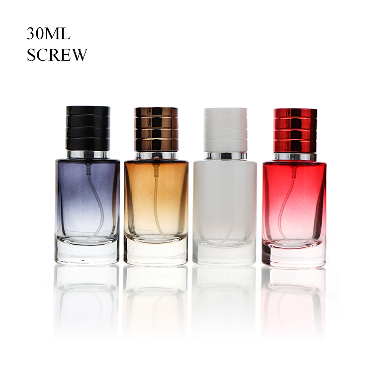 China Custom 30ml 50ml 100ml Spray Luxury Perfume Bottle Cylinder Shape Empty Perfume Bottles For Sale