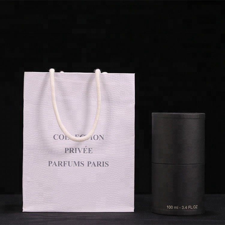 China Custom Black Cylinder Transparent Spray Glass Perfume Bottle 100ml