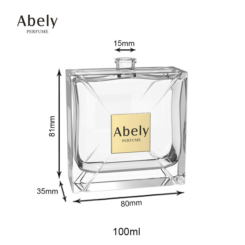 China Custom Spray 50ml 100ml Luxury Perfume Bottle Square Shape Empty Perfume Bottles For Sale