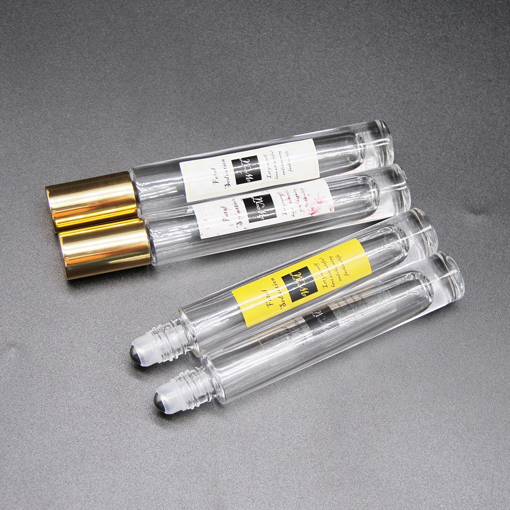 China Custom Wholesale Luxury Empty Perfume Essential Oil Roller Spray Glass Perfume Bottle 10ml