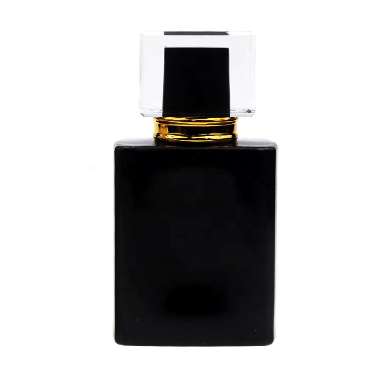 China Customized Men Black Fragrance Bottle 50ml Glass Perfume Refill Bottle