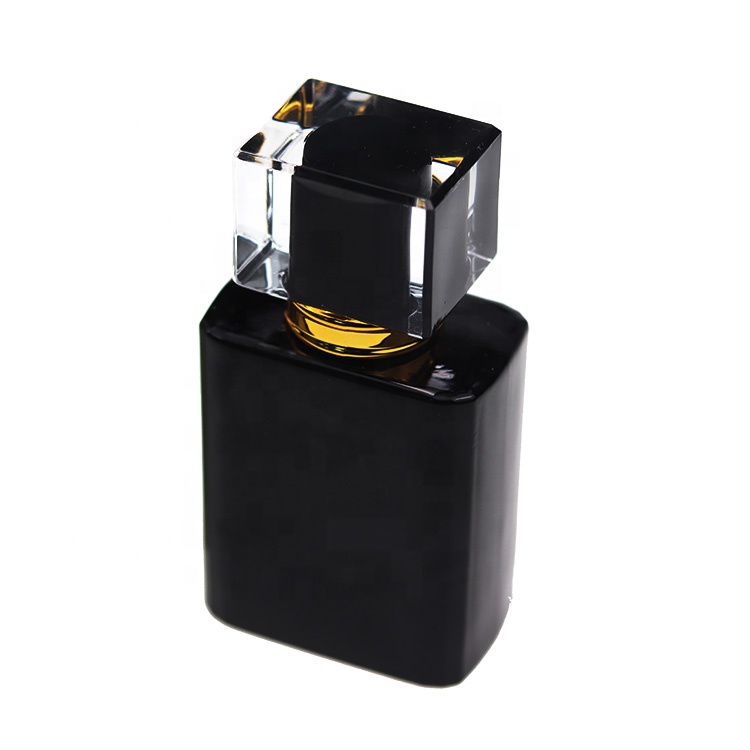 China Customized Men Black Fragrance Bottle 50ml Glass Perfume Refill Bottle