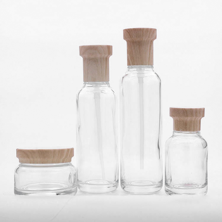 China Design Empty Environmentally Friendly Cosmetic Cream Packaging Bottle Set