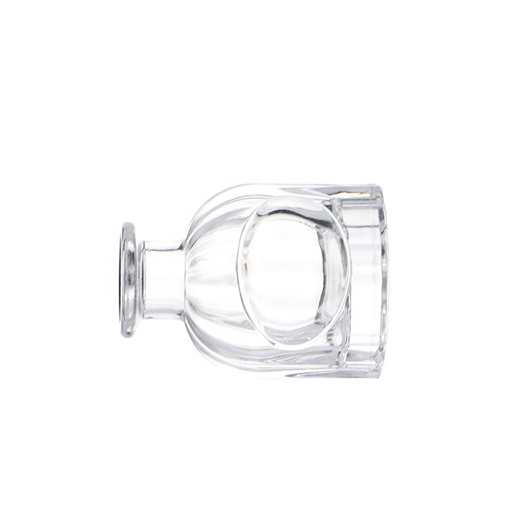 China Designer Round Luxury Clear Glass OEM Custom Logo Essential Oil Diffuser Bottle 50 ml