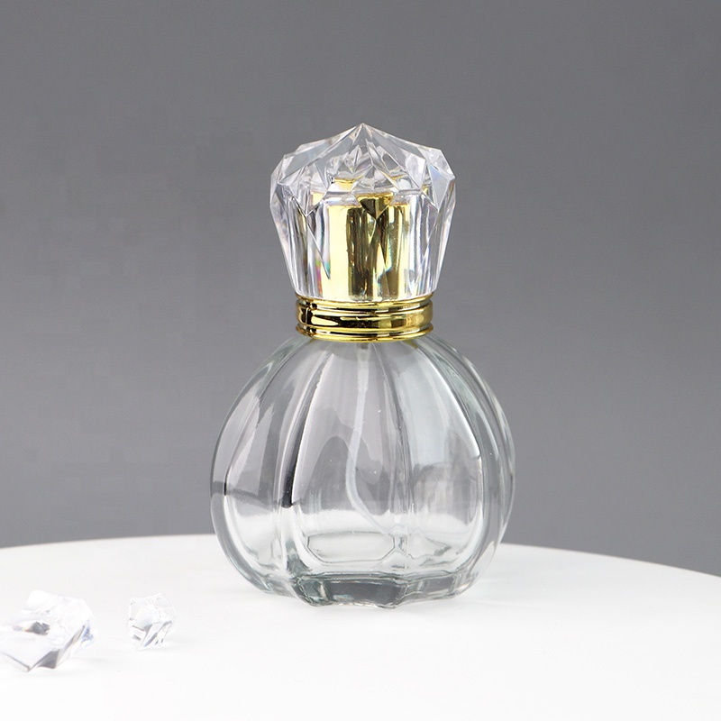 China Empty 60ml Refillable Round Glass Spray Cosmetic Bottle Perfume