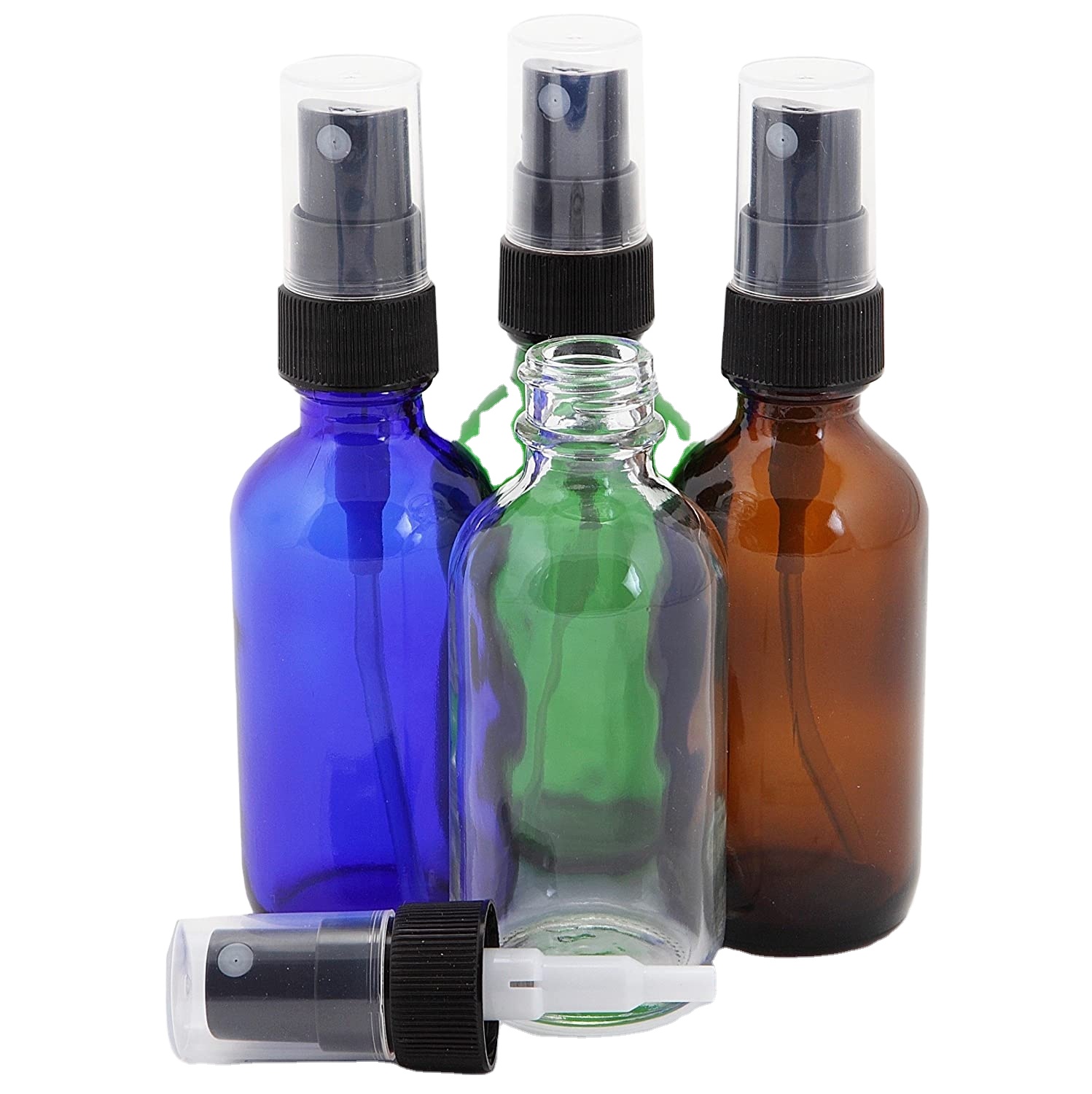China Essential Oil Glass Bottle with Black Pump Cap