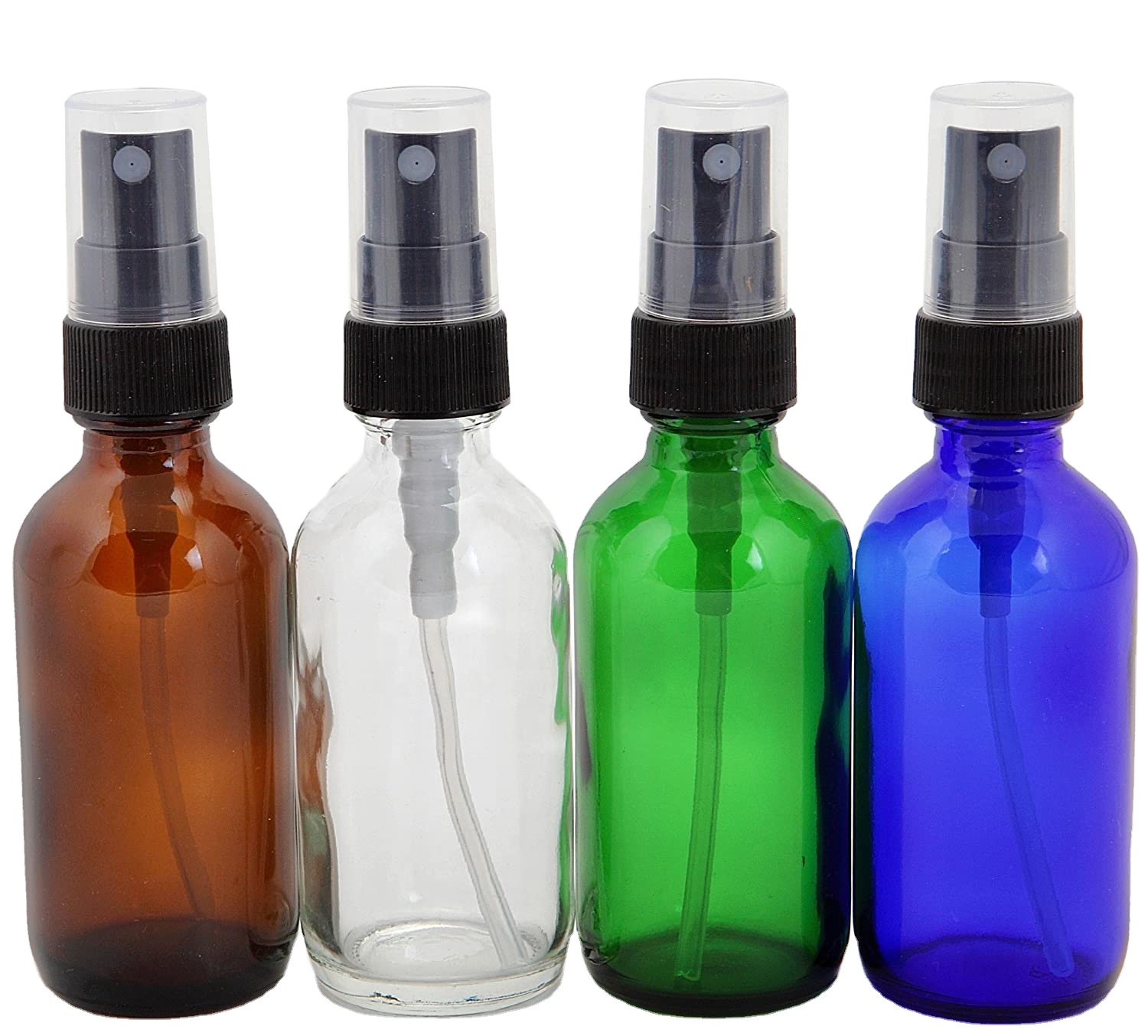 China Essential Oil Glass Bottle with Black Pump Cap