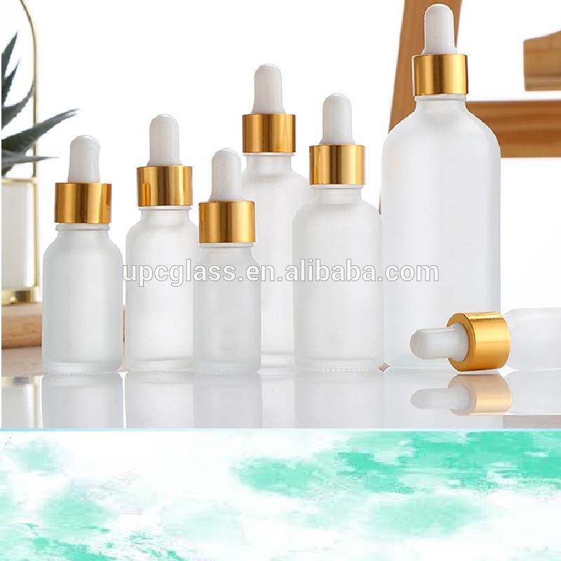 China Essential Oil Glass Bottle with Black Pump Cap