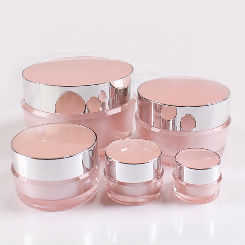 China Factory 2g 5g 15g 30g 50g 100g Pink Acrylic Cosmetic Jar for Cream