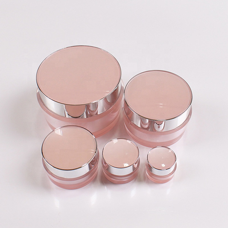 China Factory 2g 5g 15g 30g 50g 100g Pink Acrylic Cosmetic Jar for Cream