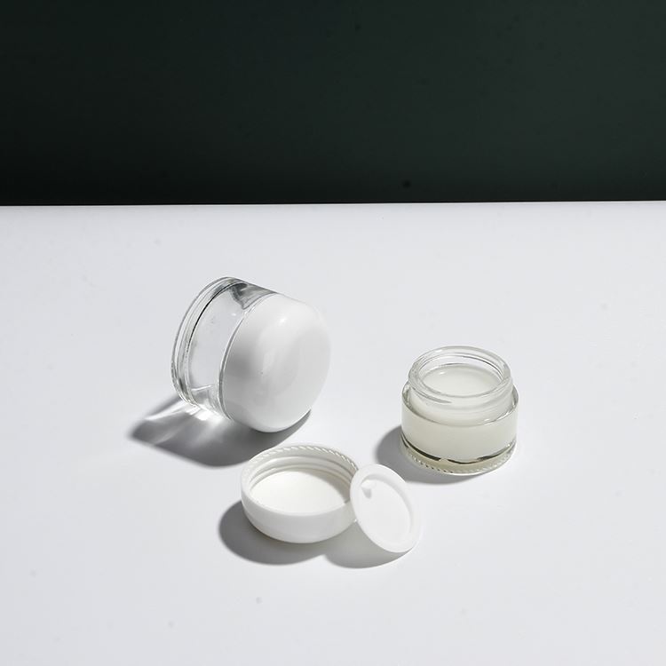 China Factory 5-100g Empty Cosmetics Used Glass Eye Cream Jar For Lip Scrub Glass Container