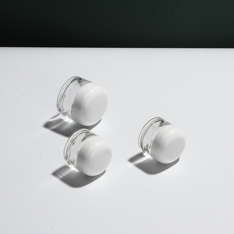 China Factory 5-100g Empty Cosmetics Used Glass Eye Cream Jar For Lip Scrub Glass Container