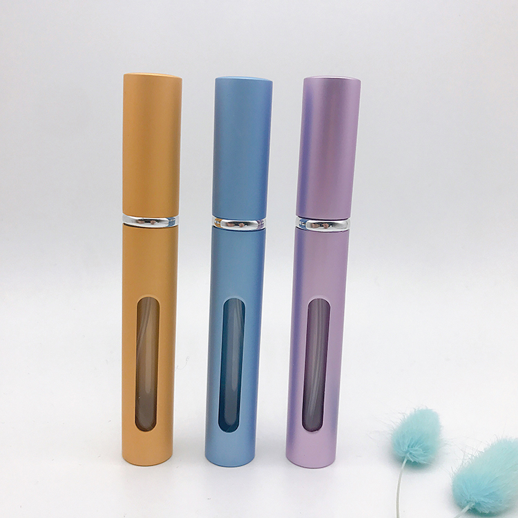 China Factory Aluminium Atomizer 5ml Cylinder Perfume Pump Spray Bottle Fine Mist Bottle