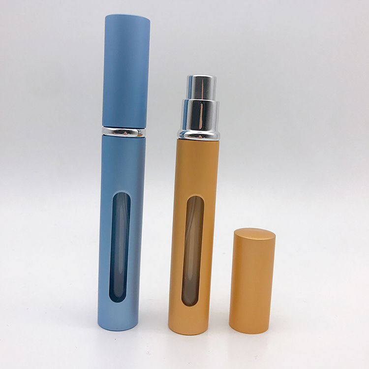 China Factory Aluminium Atomizer 5ml Cylinder Perfume Pump Spray Bottle Fine Mist Bottle