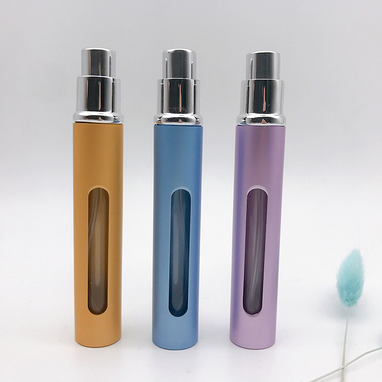China Factory Aluminium Atomizer 5ml Cylinder Perfume Pump Spray Bottle Fine Mist Bottle