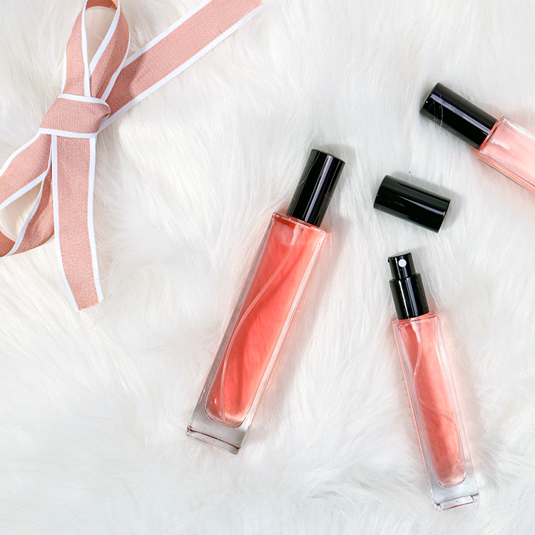 China Factory Empty Rectangular Glass Fragrance Oil Mist Perfume Spray Bottle 30ml 50ml 100ml
