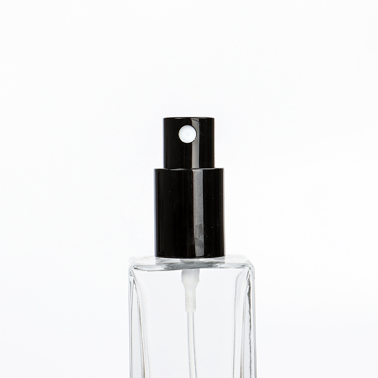 China Factory Empty Rectangular Glass Fragrance Oil Mist Perfume Spray Bottle 30ml 50ml 100ml