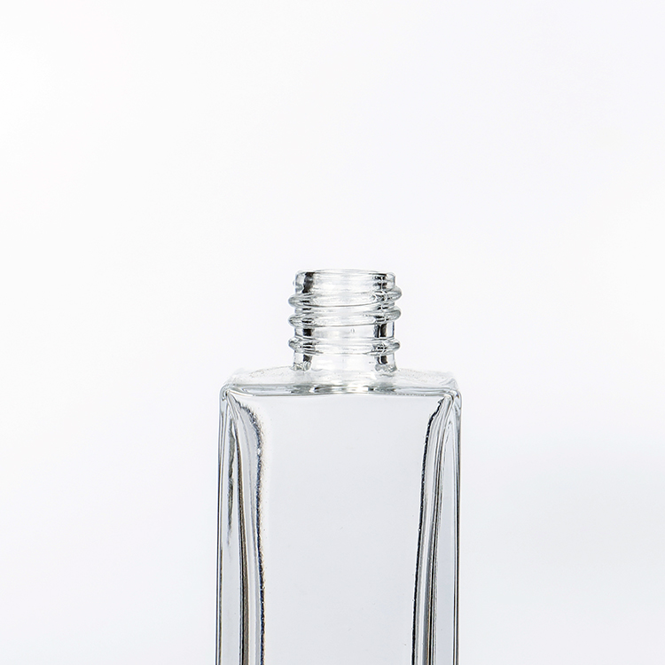 China Factory Empty Rectangular Glass Fragrance Oil Mist Perfume Spray Bottle 30ml 50ml 100ml