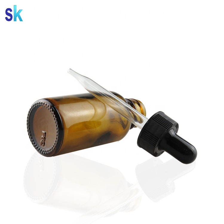 China Factory round 1oz e liquid boston 30ml glass dropper bottle