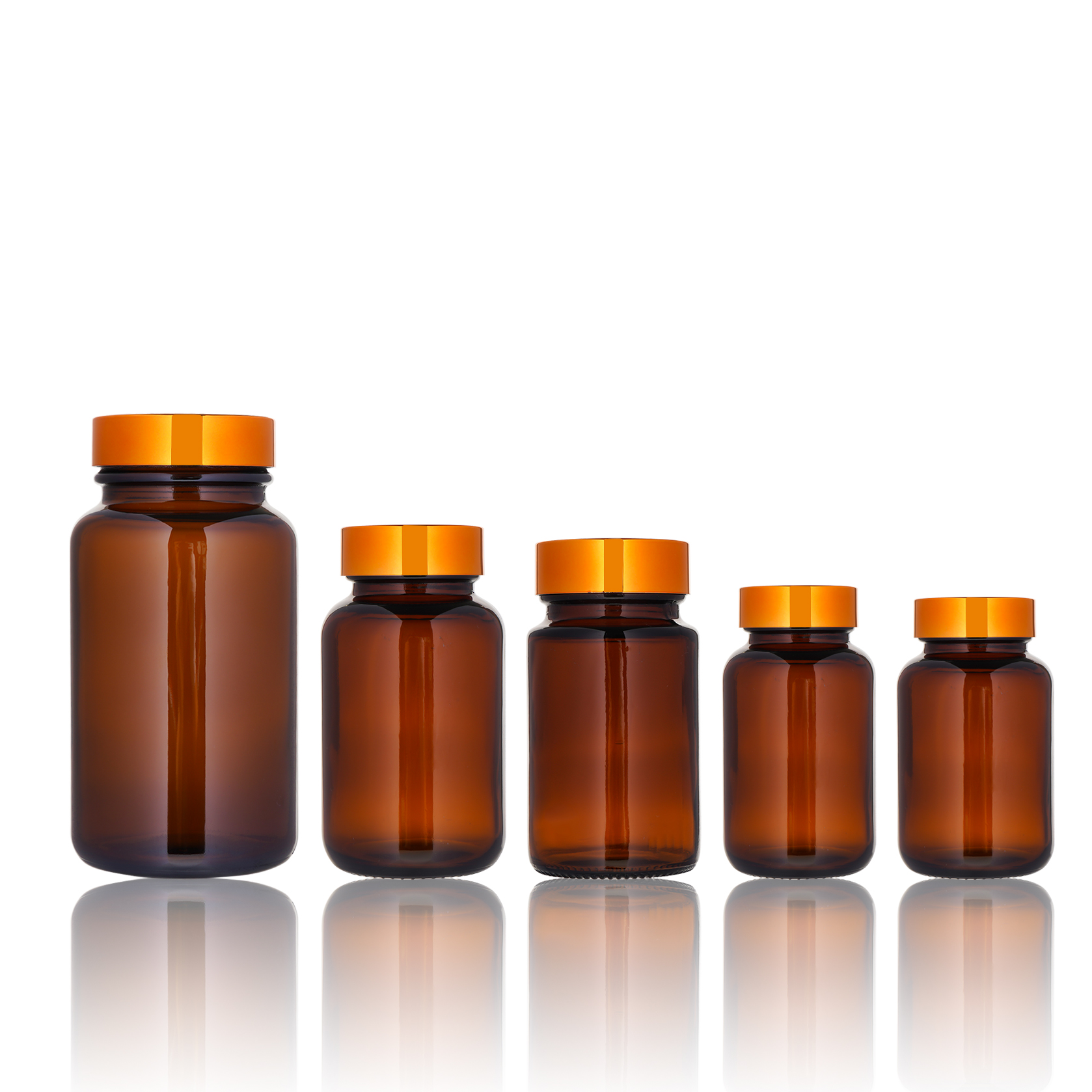 China Glass Bottle Manufacturer Frosted Color Cap Amber Vitamin Glass Bottle Medicine Container