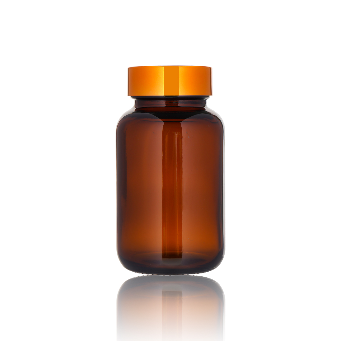 China Glass Bottle Manufacturer Frosted Color Cap Amber Vitamin Glass Bottle Medicine Container