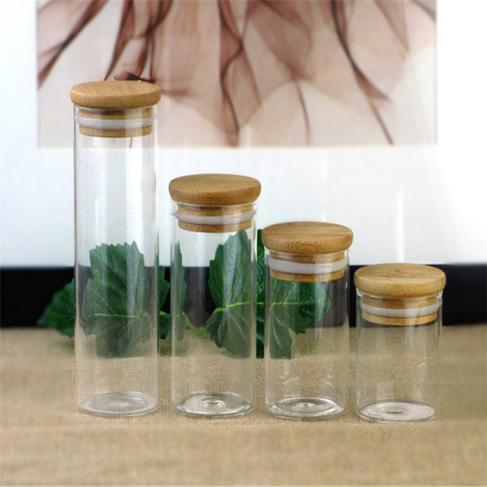 China Handmade clear big glass jar candy glass candy boxes with lid for home wedding usage