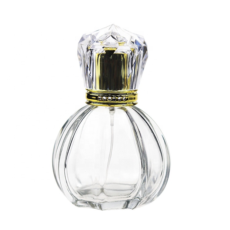 China Hot Sale Clear Empty 50ml Square Glass Perfume Bottle For Women