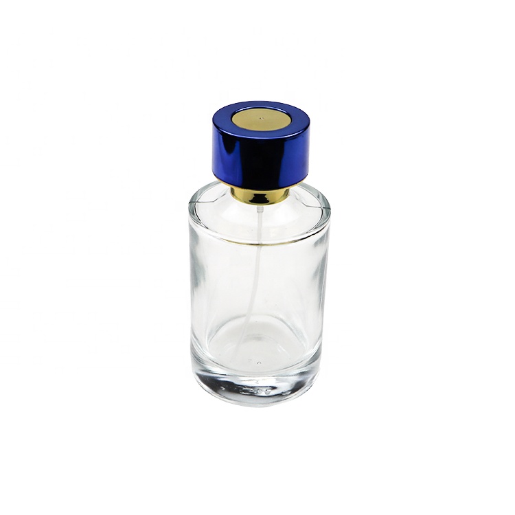 China Luxury Design Crimp Spray Cylinder Glass Perfume Bottle 120ml For Men Cologne
