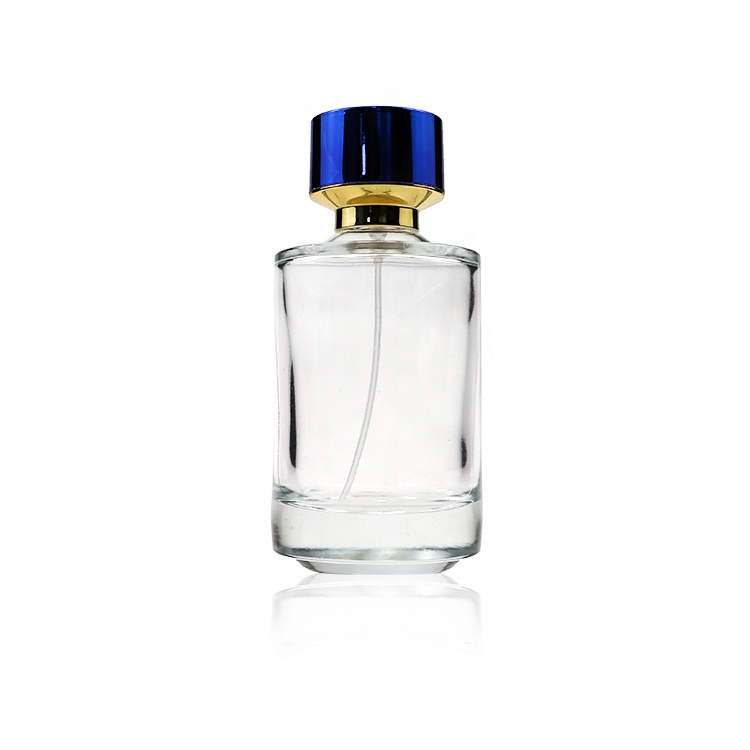China Luxury Design Crimp Spray Cylinder Glass Perfume Bottle 120ml For Men Cologne