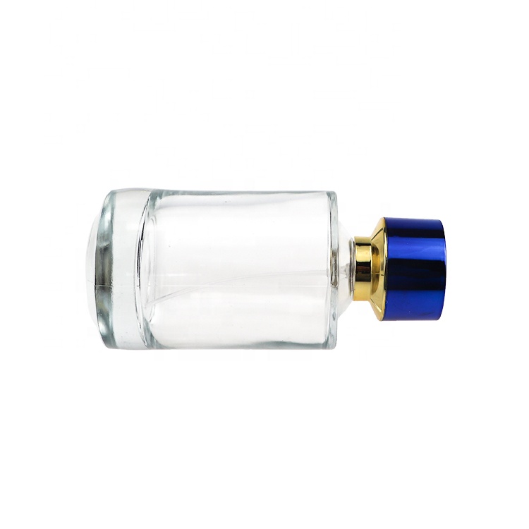 China Luxury Design Crimp Spray Cylinder Glass Perfume Bottle 120ml For Men Cologne