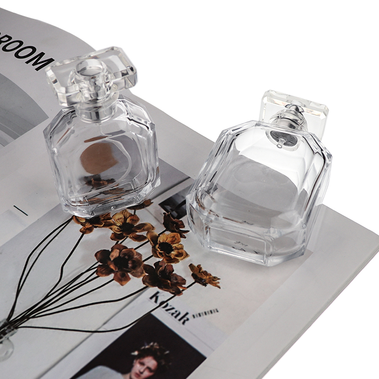 China Manufacture Custom Fragrance Bottle Fancy Glass 50 ml 100 ml Perfume Bottle And Packagaing
