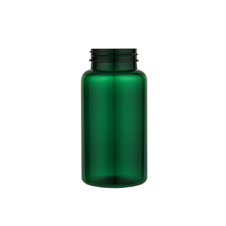 China Manufacturer 200ml 250ml 300ml Wide Mouth Green Medicine Bottle Pill Capsule Container With Child-resistant Cap
