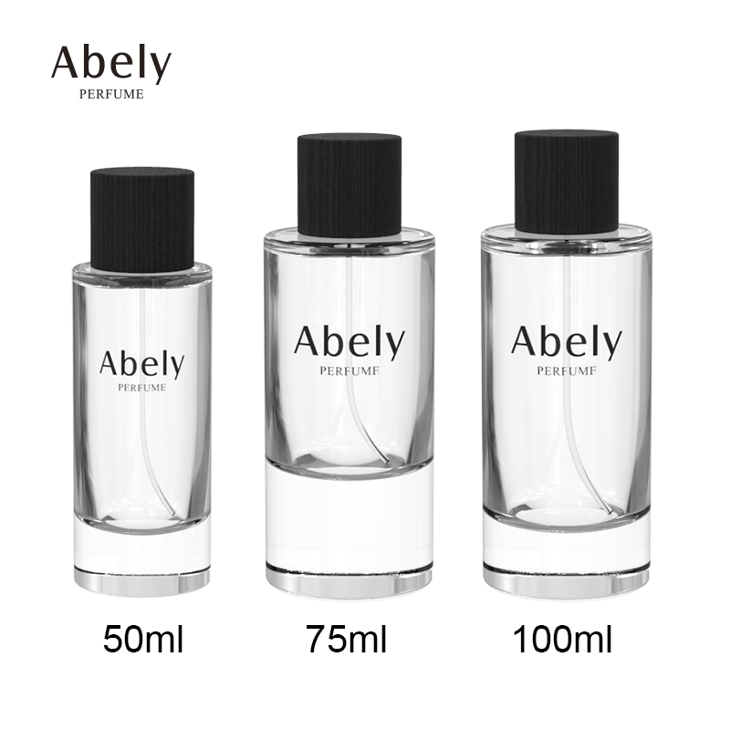 China Manufacturer Custom 50ml 75ml 100ml Cylinder Glass Empty Fragrance Perfume Bottles With Box Factory Design