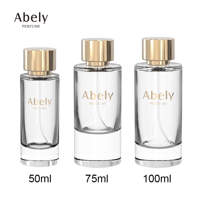 China Manufacturer Custom 50ml 75ml 100ml Cylinder Glass Empty Fragrance Perfume Bottles With Box Factory Design